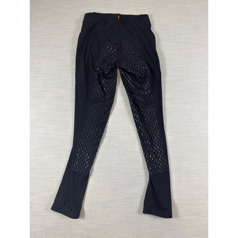 Kerrits Black Full Seat Silicone Grip Equestrian Riding Tights Breeches Pockets